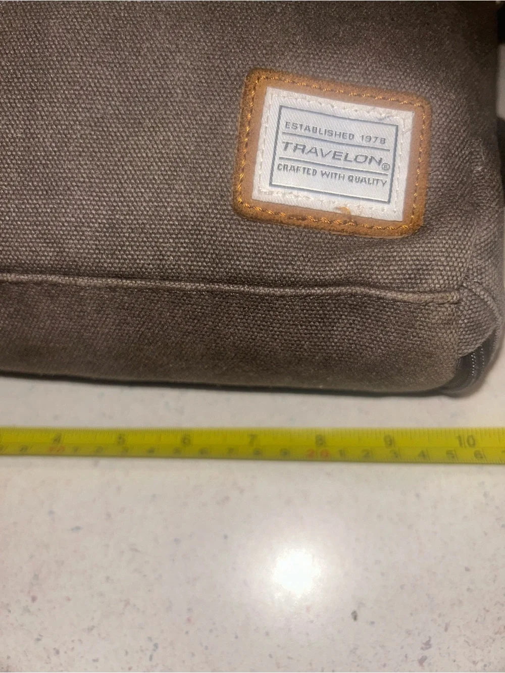 Vintage Travelon Anti-theft Green Canvas Tour Bag